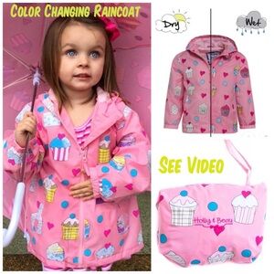 Raincoat Color Changing  Cupcake Print